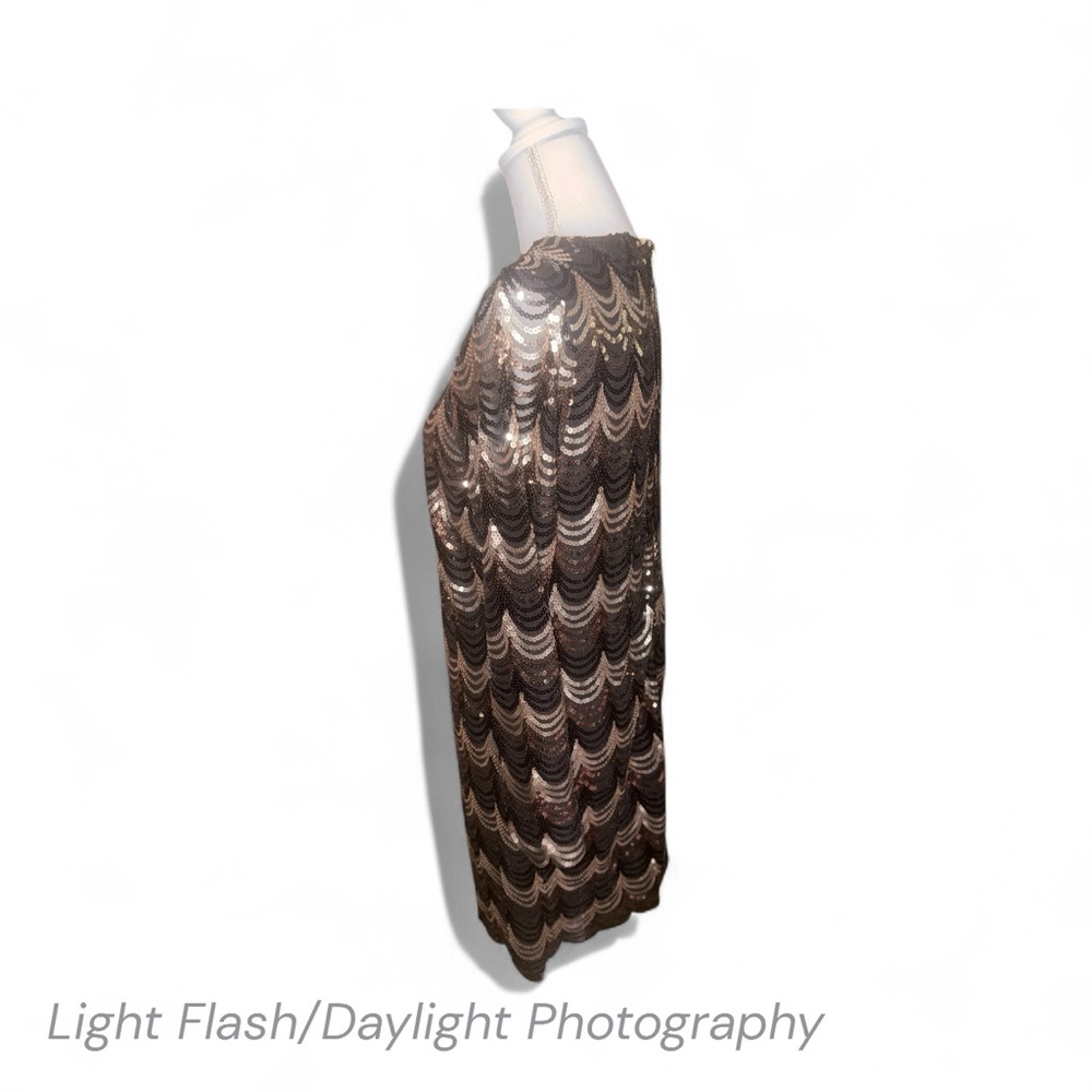 Holiday Glamour! Sz 1X| Silver & Gold Sequin Dress! Ready for NYE! - Picture 2 of 2